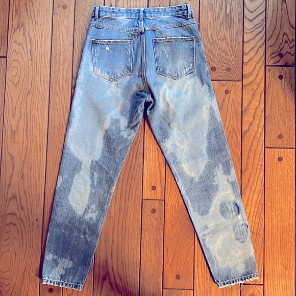 Zara Patched and Bleached Mom Jeans Size 2 - Picture 2 of 3